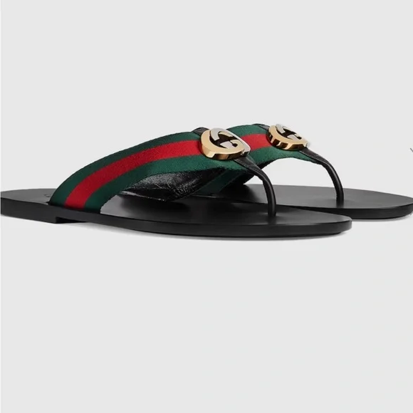 Brand New Men’s Gucci Thongs Slide Sandals. Leather Insoles and Bottoms Size 14 - Picture 3 of 11